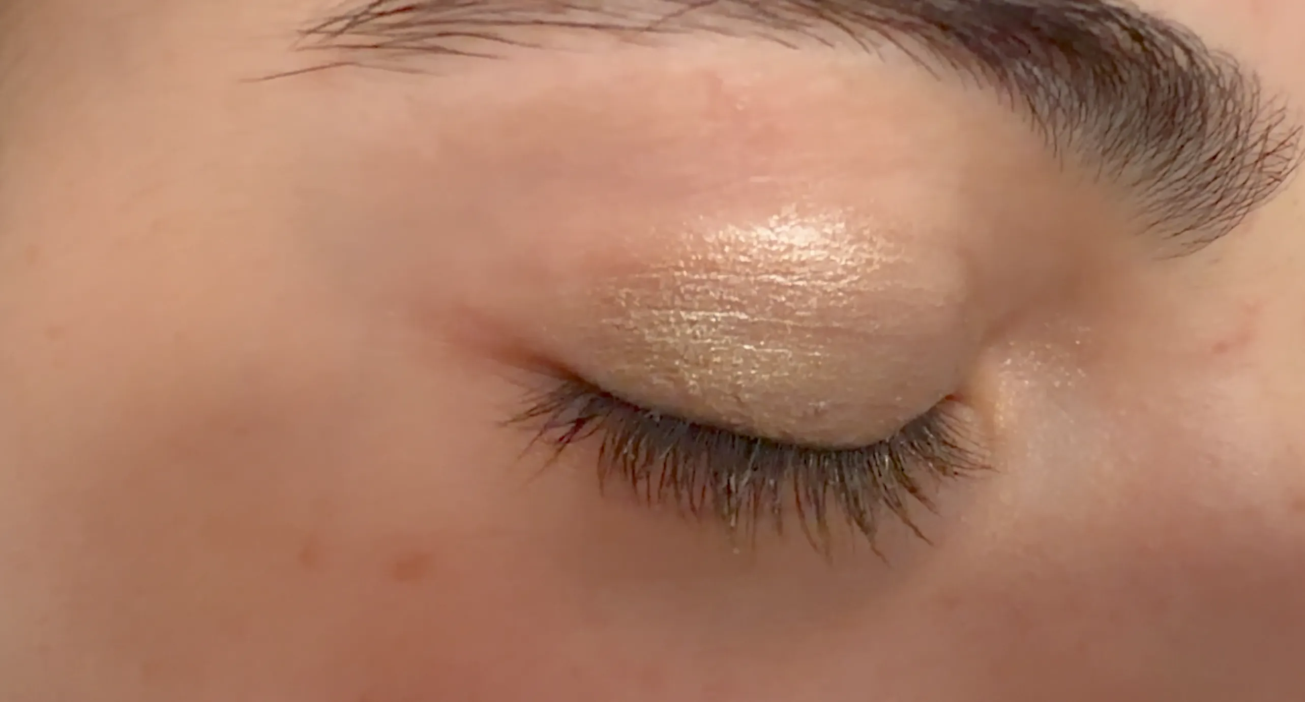 The mica powders, the dry blend, and the swatch on the back of the hand