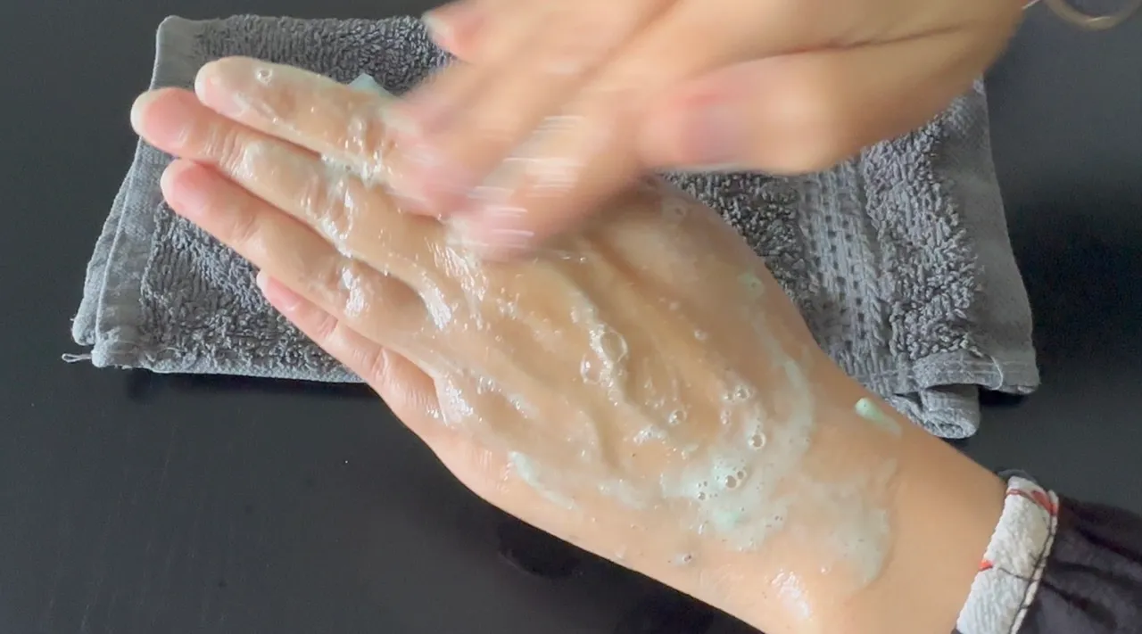 Pumice and Lactic Acid Scrub — step 3