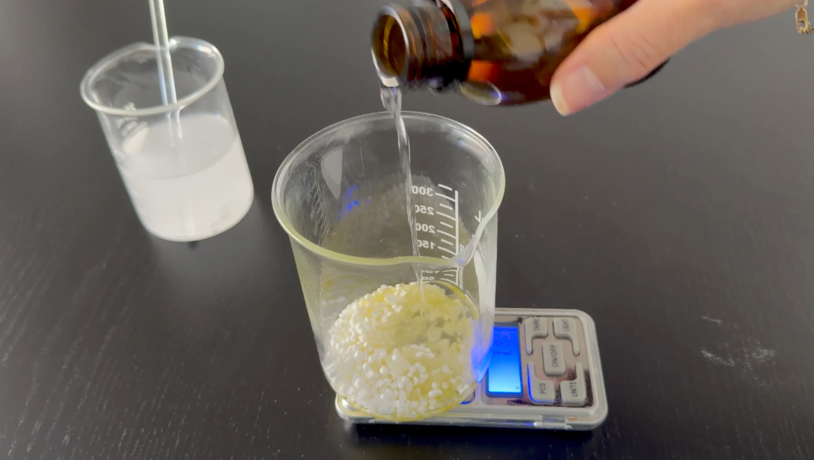 Blue Tansy & Cucumber Calming Face Cream — making the cream